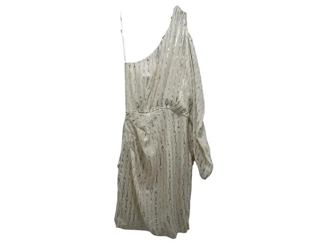 Autre Marque Simona Corsellini asymmetrisches Seidenkleid mit Kettenprint - Ansicht 2