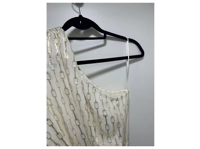 Autre Marque Simona Corsellini asymmetrisches Seidenkleid mit Kettenprint - Ansicht 3
