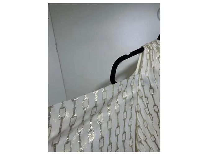 Autre Marque Simona Corsellini asymmetrisches Seidenkleid mit Kettenprint - Ansicht 4
