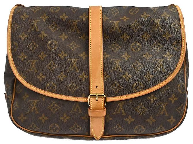 Louis Vuitton Saumur Monogram Canvas 35 Marrone - vista 2