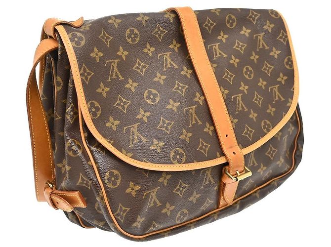 Louis Vuitton Saumur Monogram Canvas 35 Marrone - vista 2