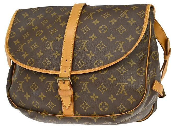 Louis Vuitton Saumur Monogram Canvas 35 Marrone - vista 2