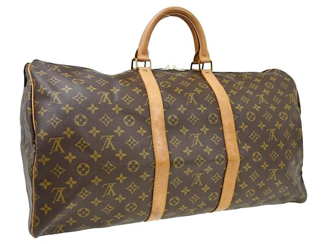 Louis Vuitton Keepall Monogram Canvas 55 Castaño - vista 2