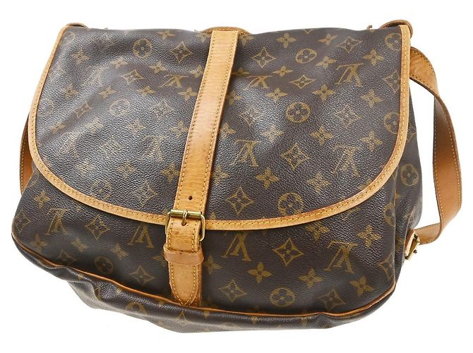 Louis Vuitton Saumur Monogram Canvas 35 Marrone - vista 2