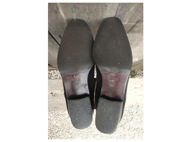 Autre Marque François Pinet Overknee-Stiefel aus schwarzem Wildleder - Ansicht 5
