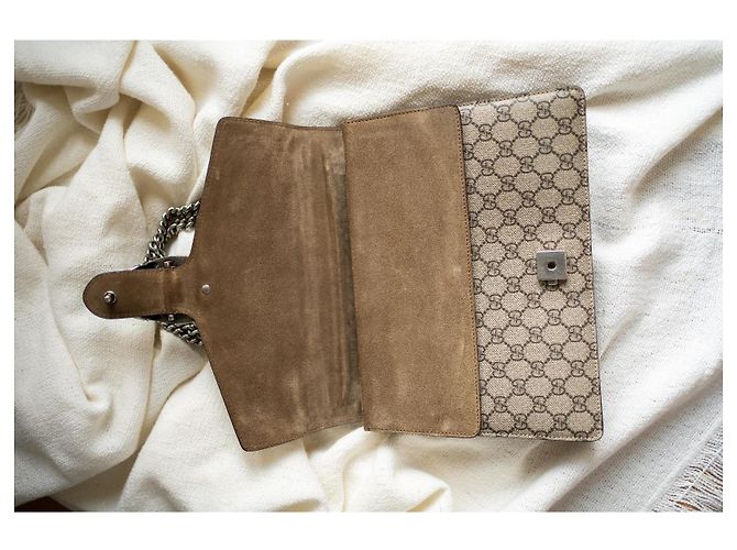 Gucci Dionysus GG Supreme Borsa a Tracolla Large Marrone Beige - vista 12