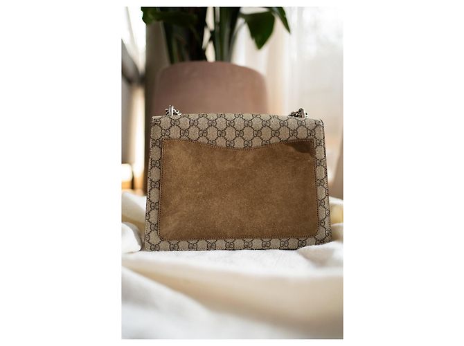 Gucci Dionysus GG Supreme Borsa a Tracolla Large Marrone Beige - vista 4