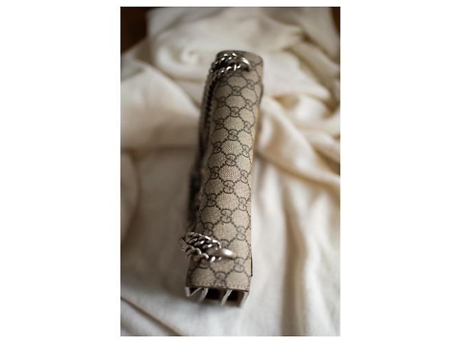Gucci Dionysus GG Supreme Borsa a Tracolla Large Marrone Beige - vista 8