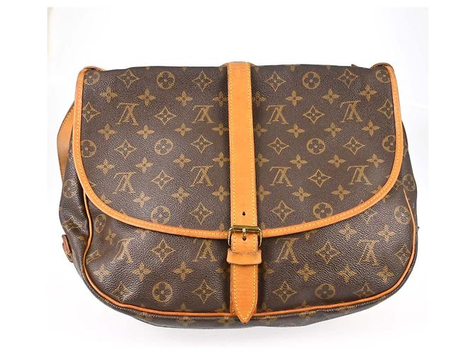 Louis Vuitton Saumur Monogram Canvas 35 Marrone - vista 2