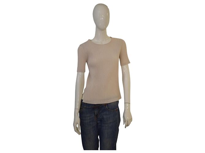Issey Miyake Pleats Please Blusa Crema Beige - vista 3