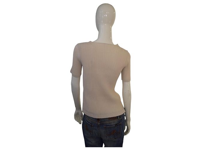 Issey Miyake Pleats Please Blusa Crema Beige - vista 4