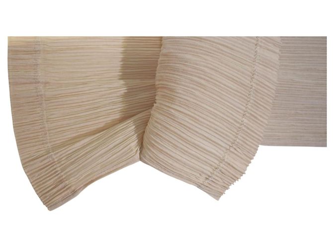 Issey Miyake Pleats Please Blusa Crema Beige - vista 7