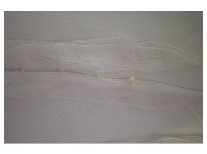 Issey Miyake Pleats Please Camicetta Cardigan con Volant Bianca Bianco - vista 8