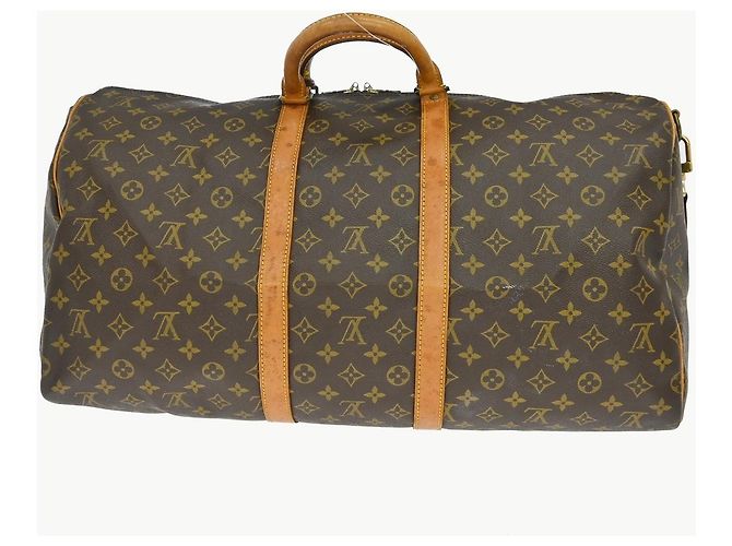 Louis Vuitton Keepall Bandouliere Monogram Canvas 55 Marrone - vista 2