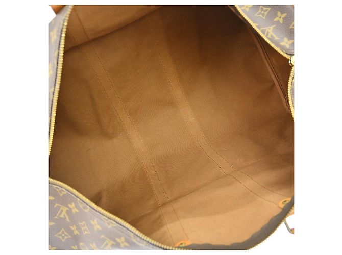 Louis Vuitton Keepall Bandouliere Monogram Canvas 55 Marrone - vista 3