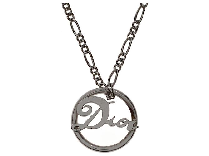 Collana Christian Dior Logo Argentata Argento - vista 2