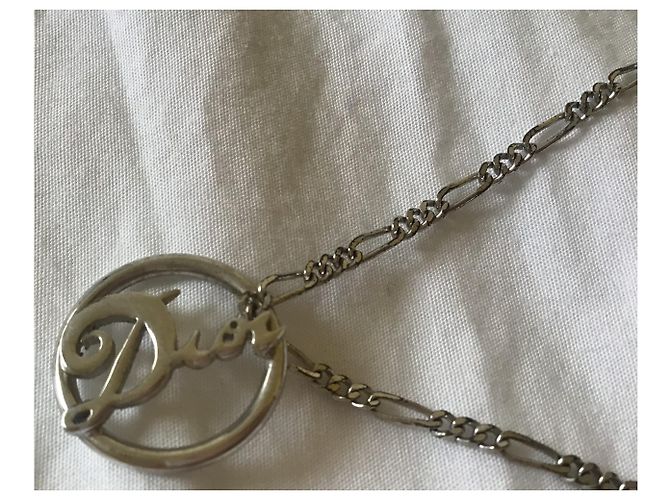 Collana Christian Dior Logo Argentata Argento - vista 9