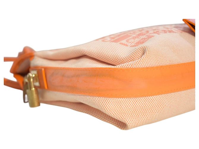 Louis Vuitton Antigua Cabas PM Tela Orange Arancione - vista 10