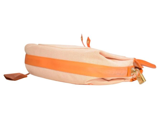 Louis Vuitton Antigua Cabas PM Tela Orange Arancione - vista 11