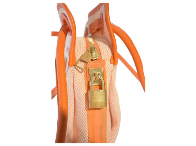 Louis Vuitton Antigua Cabas PM Tela Orange Arancione - vista 13