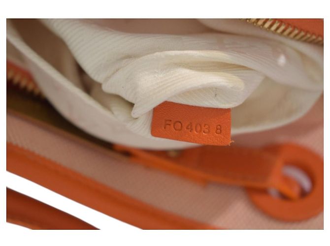 Louis Vuitton Antigua Cabas PM Tela Orange Arancione - vista 17