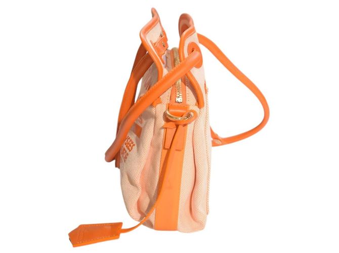 Louis Vuitton Antigua Cabas PM Tela Orange Arancione - vista 6