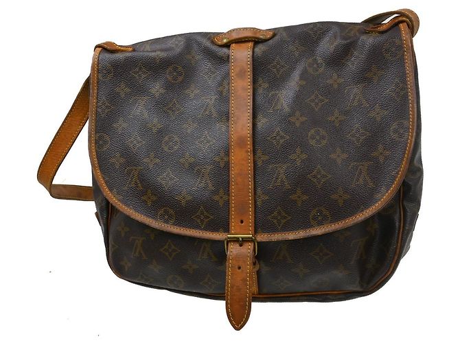 Louis Vuitton Saumur Monogram Canvas 35 Marrone - vista 2