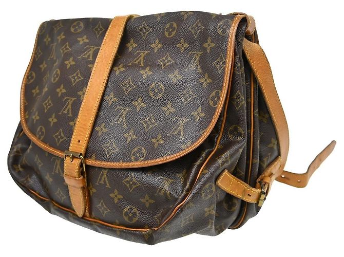 Louis Vuitton Saumur Monogram Canvas 35 Marrone - vista 2