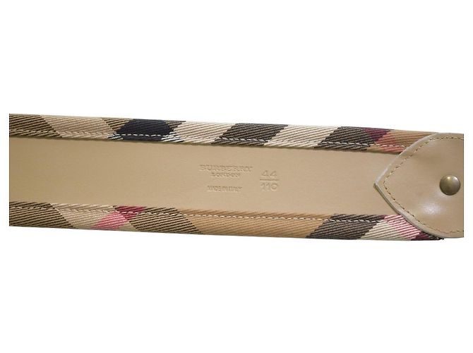 Burberry London Nova Check Ledergürtel Weiß Beige - Ansicht 8