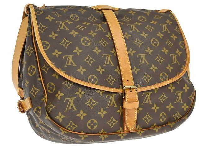 Louis Vuitton Saumur Monogram Canvas 35 Marrone - vista 2