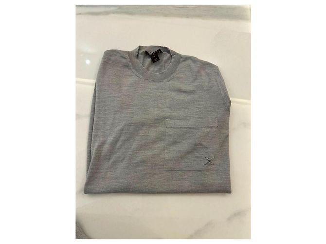 Camiseta Louis Vuitton gris de seda y algodón - vista 5