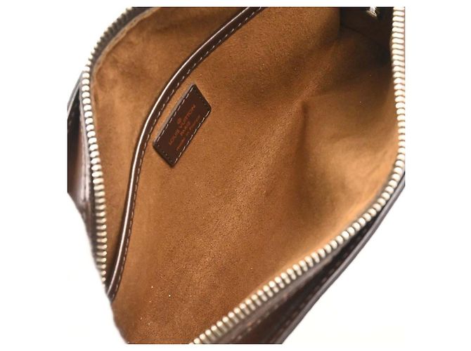 Louis Vuitton Pochette Saint Louis Damier Ebene Marrone - vista 3