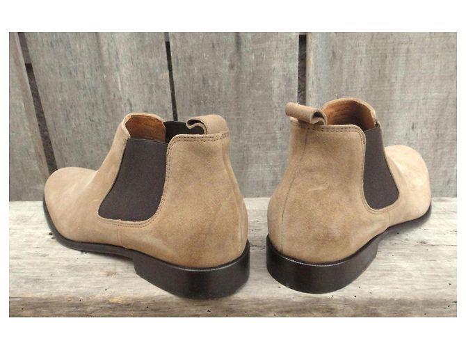 Bruno Magli Beige Suede Chelsea Boots - view 4