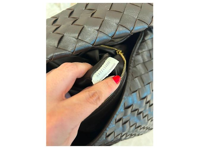 Bottega Veneta Borsa Hop Pelle Intrecciato Marrone - vista 10
