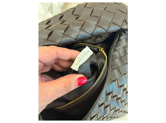 Bottega Veneta Borsa Hop Pelle Intrecciato Marrone - vista 11