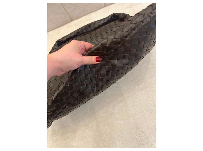 Bottega Veneta Borsa Hop Pelle Intrecciato Marrone - vista 6