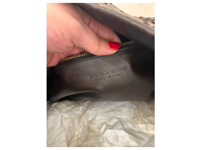 Bottega Veneta Borsa Hop Pelle Intrecciato Marrone - vista 9