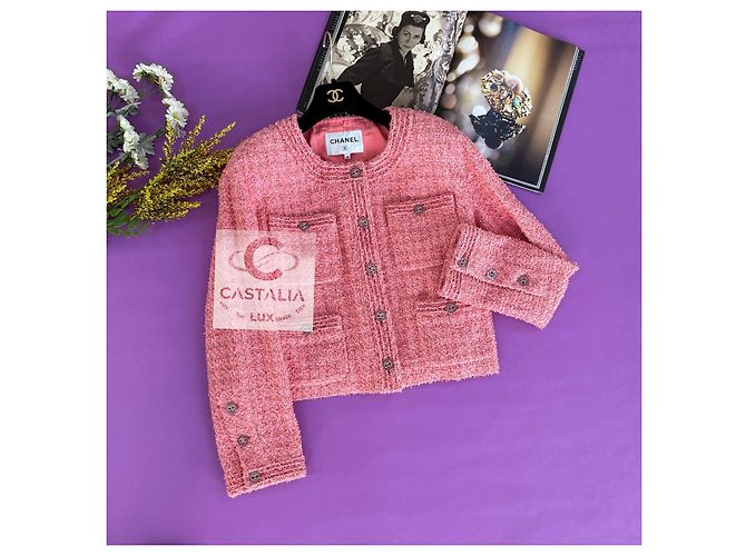 Chanel Iconic Pink Tweed Jacke - Ansicht 3