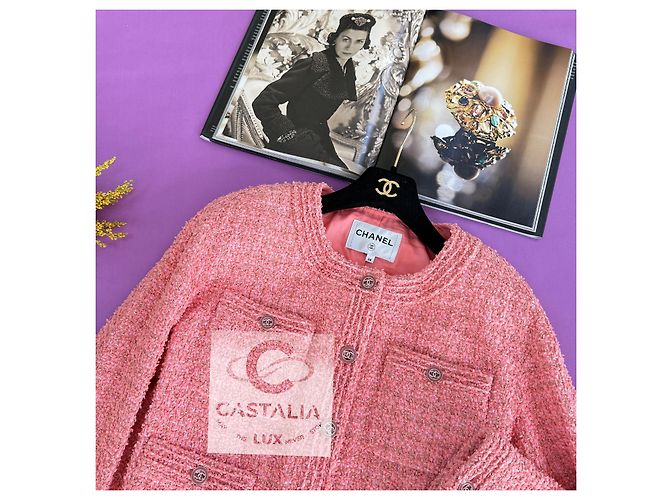 Chanel Iconic Pink Tweed Jacke - Ansicht 4