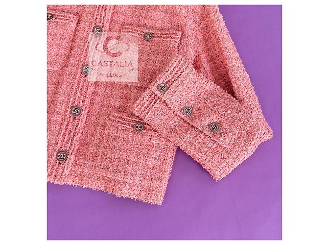 Chanel Iconic Pink Tweed Jacke - Ansicht 5
