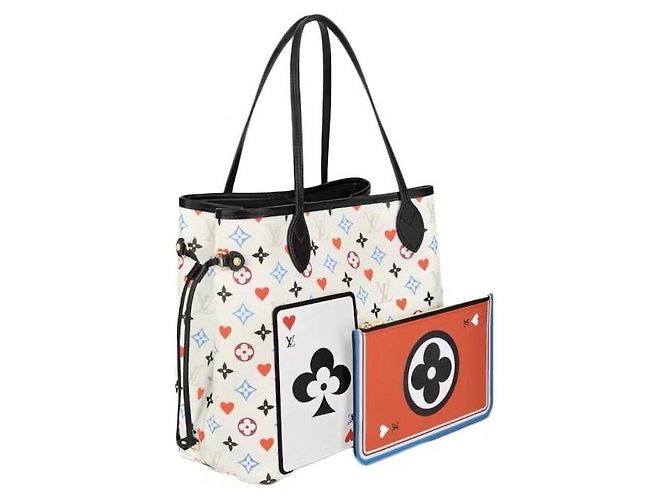 Borsa Louis Vuitton Neverfull Game On Bianco - vista 2