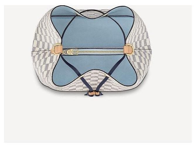 Néonoé Louis Vuitton NeoNoe MM Damier Azur Sacola Bucket Bege - vista 2