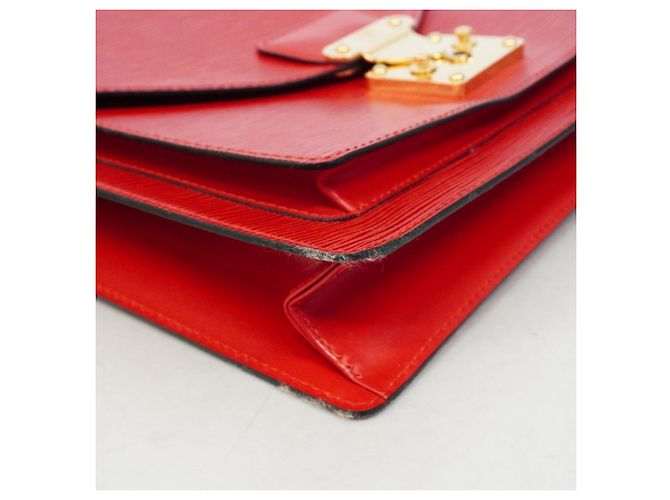 Borsa Louis Vuitton Epi Monceau Rosso - vista 7