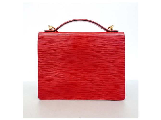 Borsa Louis Vuitton Epi Monceau Rosso - vista 9