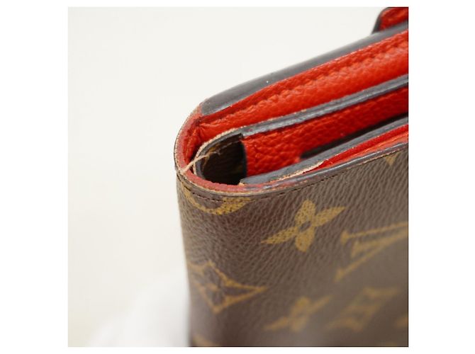 Louis Vuitton Monogram Portefeuille Pallas Compact Wallet Marrone Fuschia - vista 10