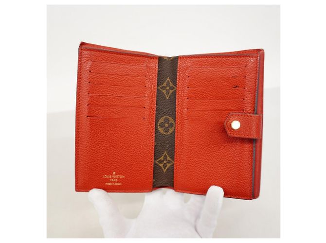 Louis Vuitton Monogram Portefeuille Pallas Compact Wallet Marrone Fuschia - vista 4