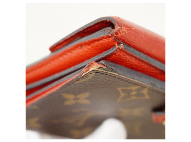 Louis Vuitton Monogram Portefeuille Pallas Compact Wallet Marrone Fuschia - vista 7