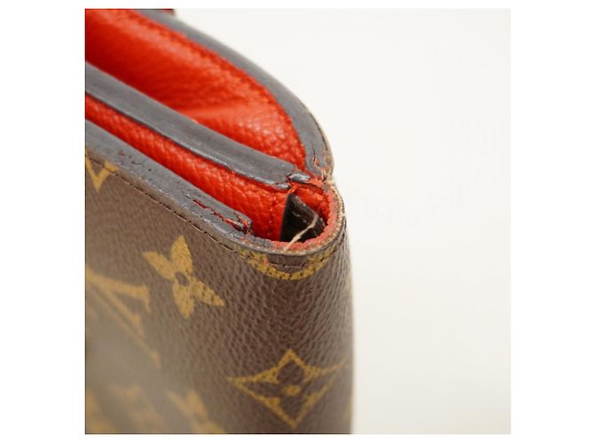 Louis Vuitton Monogram Portefeuille Pallas Compact Wallet Marrone Fuschia - vista 9