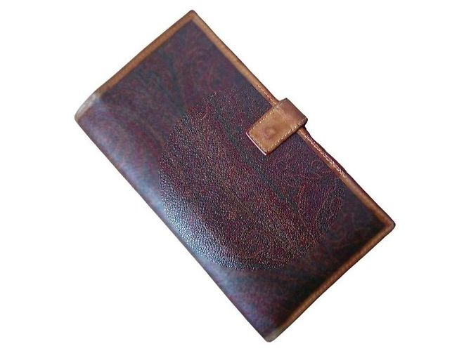 Etro Cartera de cuero con estampado Paisley Castaño Marrón oscuro - vista 2