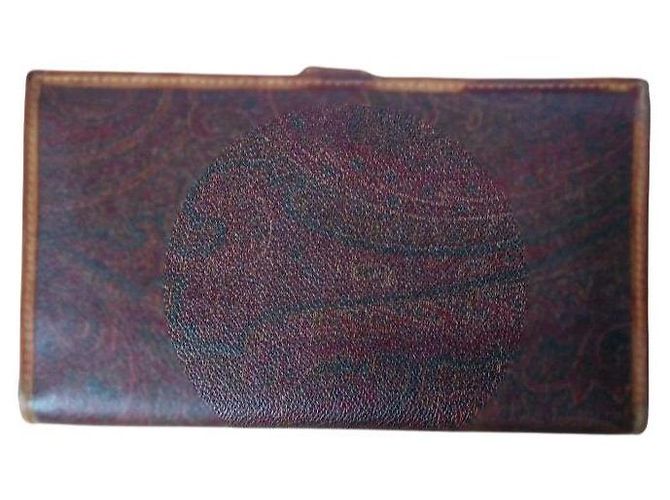 Etro Cartera de cuero con estampado Paisley Castaño Marrón oscuro - vista 4